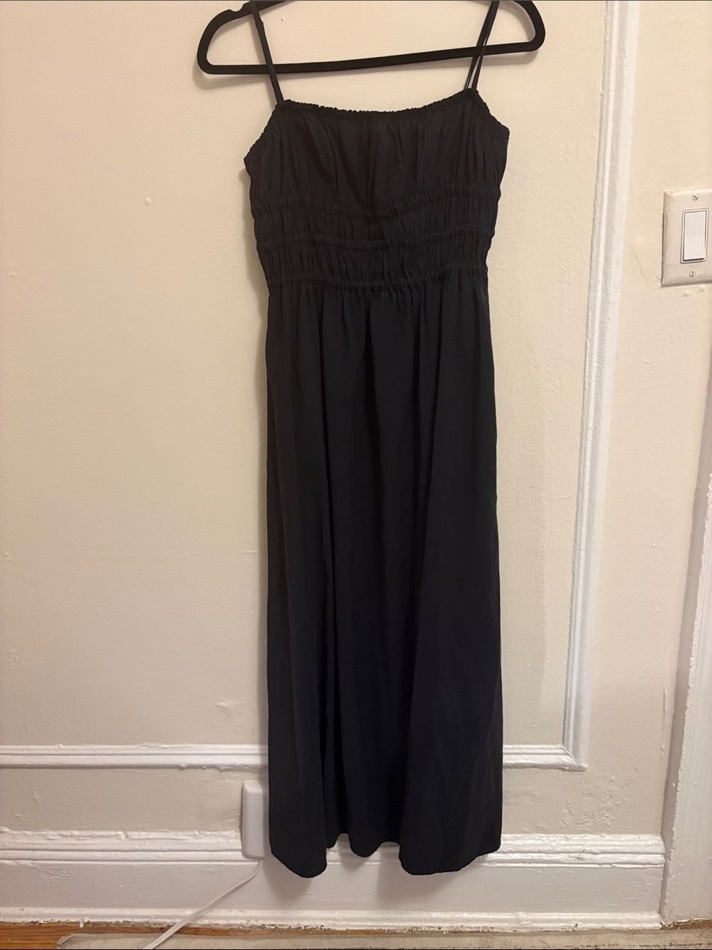 Black Zara Maxi Dress with Adjustabke Spaghetti Straps